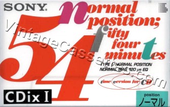 Sony SONY Cdix I 1994 Type I Cassette Tape