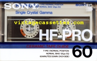 Sony SONY HF-PRO 1986–87 Type I Cassette Tape