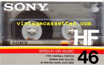 Sony SONY HF 1986–87 Type I Cassette Tape