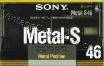 Sony SONY METAL-S Type IV C-90 1988–89 Type IV Cassette Tape