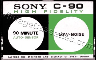 Sony SONY C-90 1971–73 Type I Cassette Tape