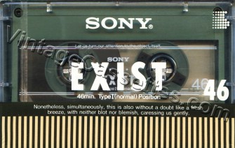 Sony SONY EXIST Type I HF-X type, GREEN Version 1988–89 Type I Cassette Tape