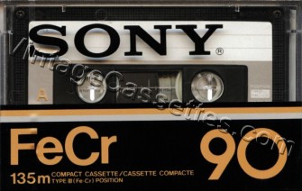 Sony SONY FeCr Type III Same as DUAD but for US. Very similar to FeCr from EUR market but different. 1978–81 Type III Cassette Tape