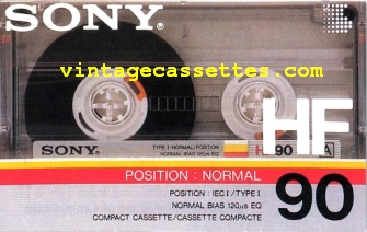 Sony SONY HF 1986–87 Type I Cassette Tape