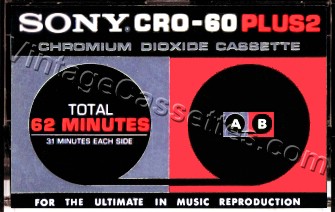Sony SONY CRO-90 Plus 2 1974–75 Type II Cassette Tape