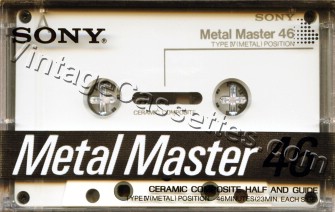 Sony SONY Metal Master Type IV C-90 1988 Type IV Cassette Tape