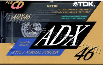 TDK TDK AD-X "R" 1990–91 Type I Cassette Tape