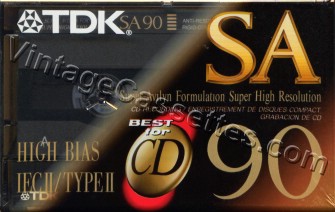 TDK TDK SA 1992–97 Type II Cassette Tape