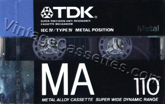 TDK TDK MA 1988–89 Type IV Cassette Tape