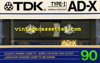 TDK TDK AD-X 1986–87 Type I Cassette Tape