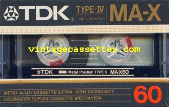 TDK TDK MA-X 1986–87 Type IV Cassette Tape