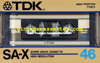 TDK TDK SA-X 1985–86 Type II Cassette Tape