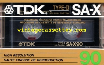 TDK TDK SA-X 1987 Type II Cassette Tape