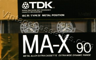 TDK TDK MA-X 1988–89 Type IV Cassette Tape