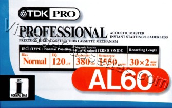 TDK TDK AL Type I Instant Start, Leaderless 1997–01 Type I Cassette Tape