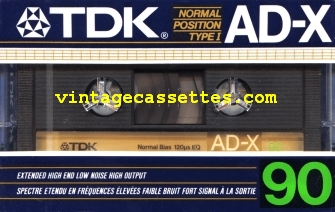 TDK TDK AD-X 1985–86 Type I Cassette Tape
