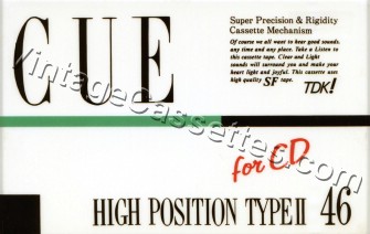 TDK TDK CUE WHITE Type II SF tape inside 1988–89 Type II Cassette Tape
