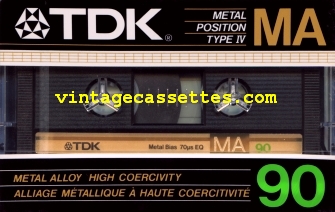TDK TDK MA 1985–86 Type IV Cassette Tape
