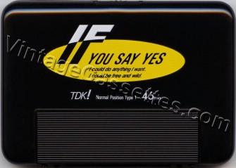 TDK TDK IF BLACK Type I AR tape inside 1987–88 Type I Cassette Tape