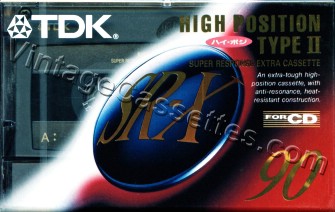 TDK TDK SR-X "R" 1992–93 Type II Cassette Tape