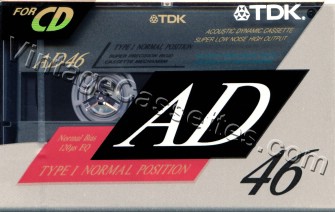 TDK TDK AD "R" 1990–91 Type I Cassette Tape