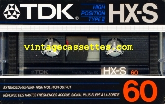 TDK TDK HX-S 1985–86 Type II Cassette Tape