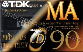 TDK TDK MA 1992–97 Type IV Cassette Tape