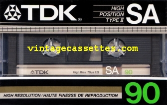 TDK TDK SA 1985–86 Type II Cassette Tape