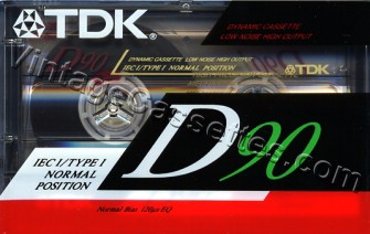 TDK TDK D "ES" 1992–95 Type I Cassette Tape