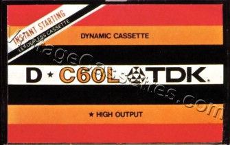 TDK TDK D-L Instant Start Type I Leaderless 1973–74 Type I Cassette Tape