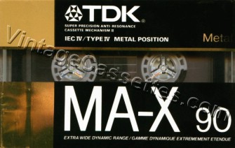 TDK TDK MA-X 1988 Type IV Cassette Tape