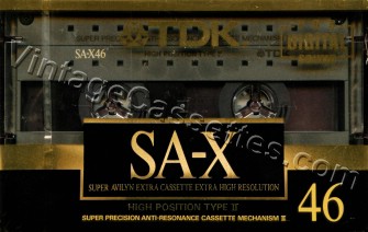 TDK TDK SA-X "M" 1990–91 Type II Cassette Tape