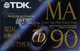 TDK TDK MA "ET" 1992–95 Type IV Cassette Tape