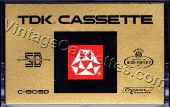 TDK TDK SD c-90 1972–73 Type I Cassette Tape