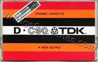 TDK TDK D "True Mechanism" Type I 1973–74 Type I Cassette Tape