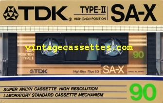 TDK TDK SA-X 1986–87 Type II Cassette Tape