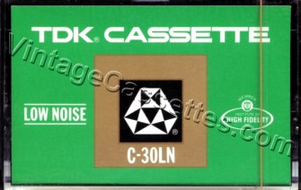 TDK TDK LN c-30 Type I 1972–73 Type I Cassette Tape