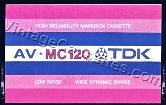 TDK TDK AV 120 Type I 1973–74 Type I Cassette Tape