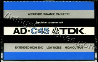 TDK TDK AD 1975–78 Type I Cassette Tape
