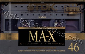 TDK TDK MA-X "M" 1990–91 Type II Cassette Tape