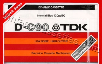 TDK TDK D "True Mechanism" Type I  1979–81 Type I Cassette Tape