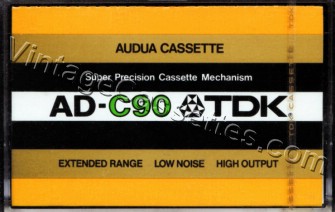 TDK TDK AD "AUDUA" 1975–78 Type I Cassette Tape