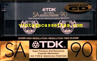 TDK TDK SA Type II Version with different shell 1989 Type II Cassette Tape
