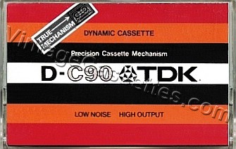 TDK TDK D "True Mechanism" Type I 1975–78 Type I Cassette Tape