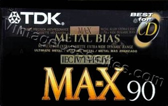 TDK TDK MA-X 1992–97 Type IV Cassette Tape