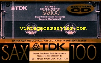 TDK TDK SA-X Type II Version with different shell 1989 Type II Cassette Tape