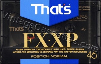 Triad/That's That's FX-XP 1990 Type I Cassette Tape
