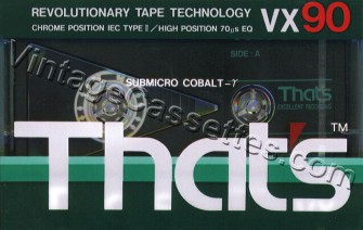 Triad/That's That's VX Type II 1989 Type II Cassette Tape