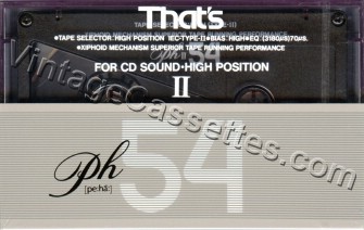 Triad/That's That's PH-II 1989 Type II Cassette Tape