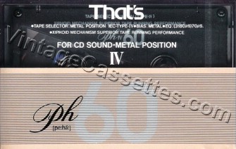 Triad/That's That's PH-IV 1989 Type IV Cassette Tape